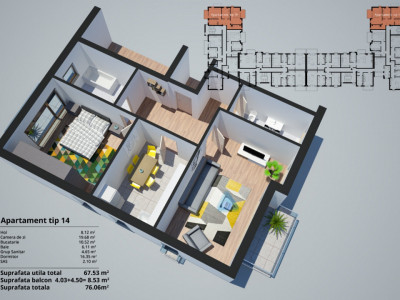 P3934 Apartament 2 camere Decomandat 2 BALCOANE etaj 2 zona Freidorf COMISION 0%